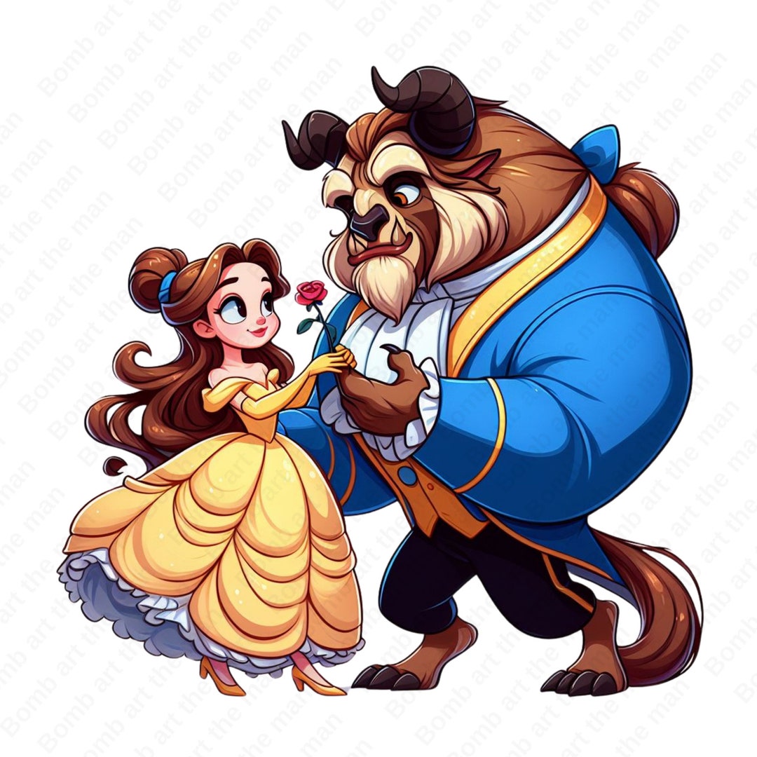 Beauty and the Beast Cute Clipart, Princess Belle Png, Princess Clipart ...