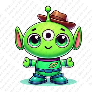 toy story alien clipart, little green men png, toy story character, space alien png, transparent design, instant download