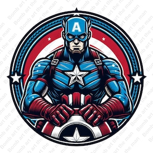 Captain America clipart, Captain America png, super hero clipart, instant download