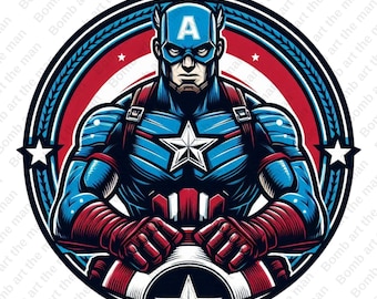 Captain America clipart, Captain America png, super hero clipart, instant download