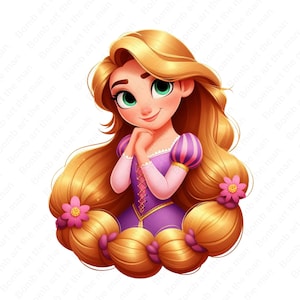 Tangled clipart, tangled png, rapunzel clipart, Princess rapunzel png, instant download