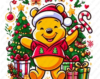 レア★くまのプーさん クリスマス Christmas★スタンプアートギャラリー くまのプーさん（クリスマス） - LINE 着せかえ | LINE STORE