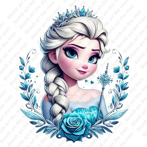 frozen princess clipart, princess elsa clipart, elsa png, frozen png, instant download