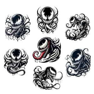 Venom png bundle, Venom clipart set, transparent design, instant download