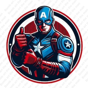 Captain America clipart, Captain America png, super hero clipart, instant download