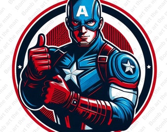 Captain America clipart, Captain America png, super hero clipart, instant download