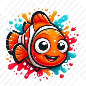 finding nemo png, finding nemo clipart, cute nemo design, instant download