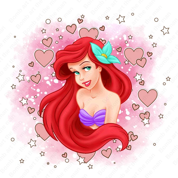 アリエル　フリーきっぷ プリンセスアリエルPNG、リトルマーメイドクリップアート、水彩画の
