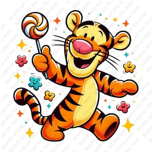 Tigger clipart, Cute Tigger png, Winnie the pooh png, transparent design, instant download
