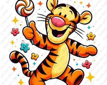 Tigger clipart, Cute Tigger png, Winnie the pooh png, transparent design, instant download