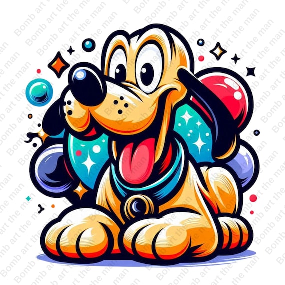 プルートのかわいいクリップアート、プルート犬のpng、かわいい黄色の