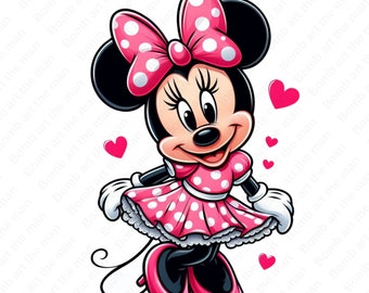 Imágenes prediseñadas de Minnie Mouse, imágenes prediseñadas de Minnie Mouse, diseño transparente, descarga instantánea