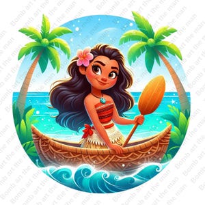 Princess Moana clipart, Moana png, cute moana design, transparent background, instant download