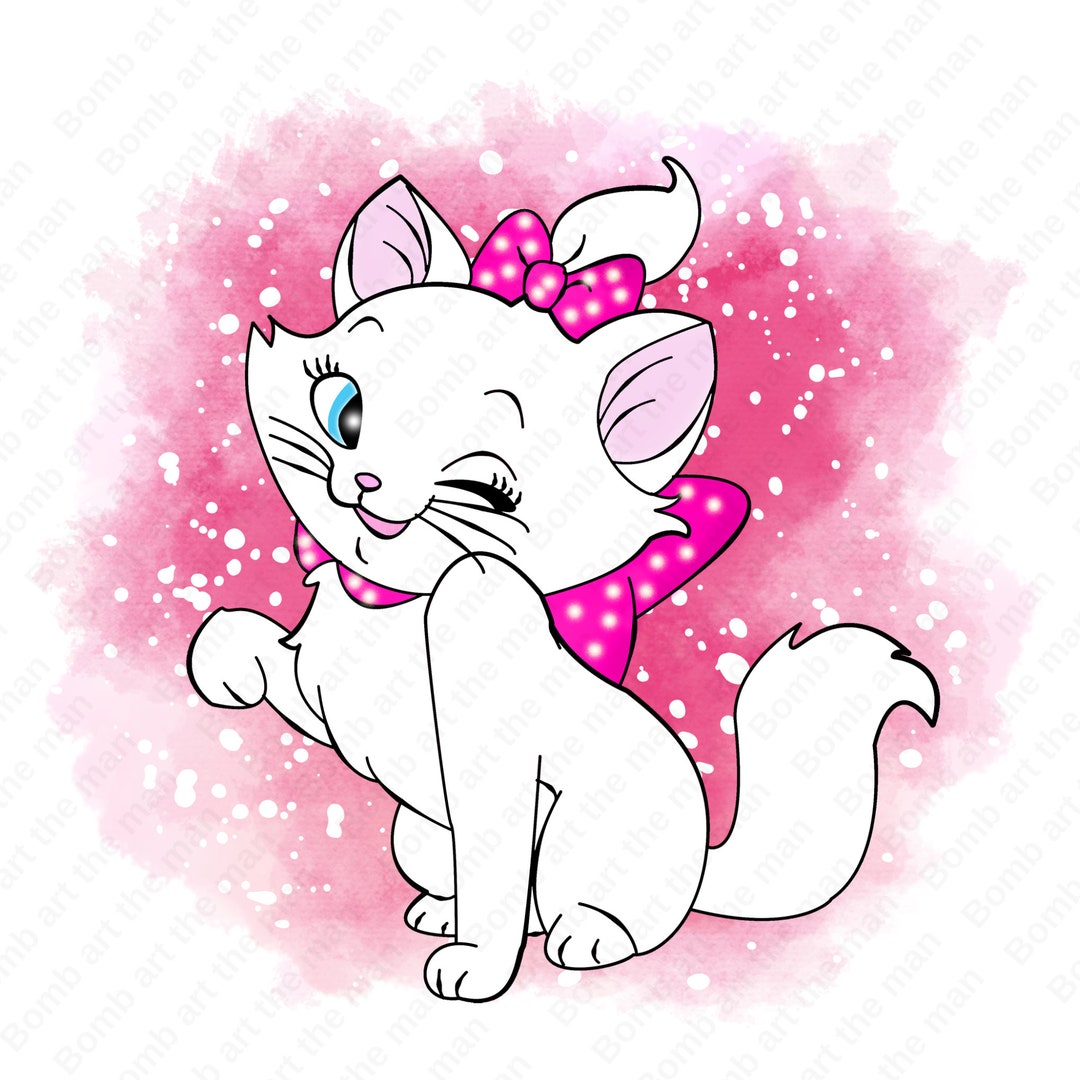 おしゃれキャットのクリップアート、かわいいおしゃれキャットのPNG