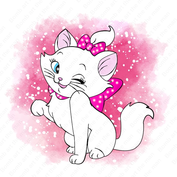 おしゃれキャットのクリップアート、かわいいおしゃれキャットのPNG