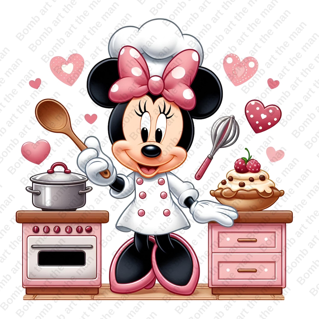Minnie Mouse Kitchen Chef Clipart, Minnie Mouse Png, Kitchen Chef ...