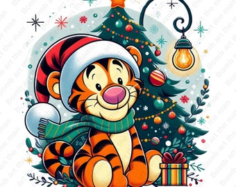 ティガーのクリスマス クリップアート、くまのプーさん PNG、ティガー