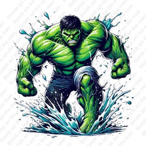 Hulk png, Hulk Clipart, Superheld png, Hulk Splash Design, transparenter Hintergrund, sofort downloadbar