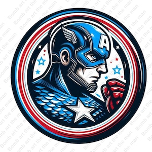 Capitão América clipart, Capitão América png, super herói clipart, download instantâneo