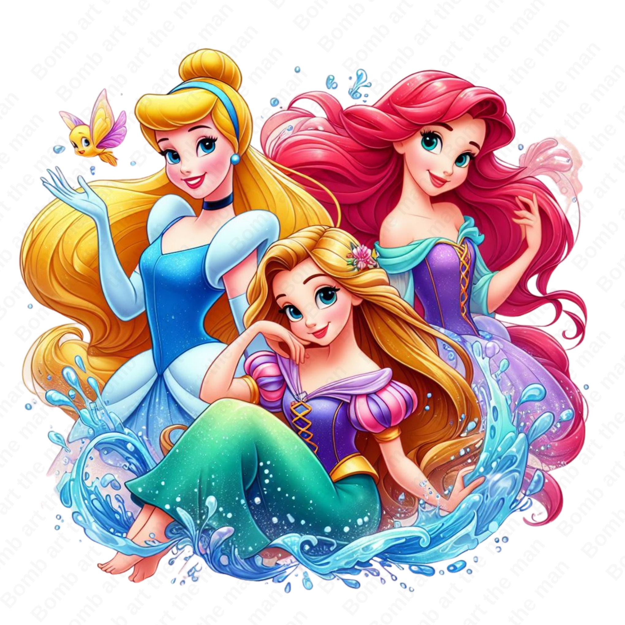 Prinzessinnen Clipart, Prinzessinen Png, Cinderella Png, Ariel Png