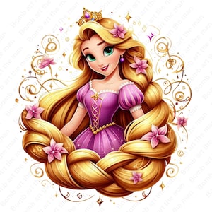 Tangled clipart, tangled png, rapunzel png, rapunzel clipart, Princess rapunzel png, instant download