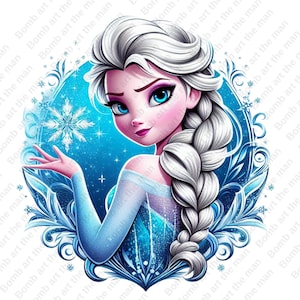 princess elsa clipart, frozen princess clipart, elsa splash png, frozen png, instant download