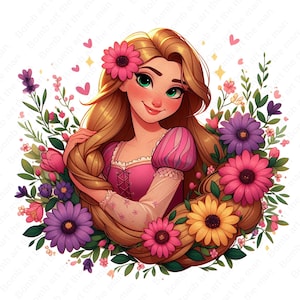 Tangled clipart, tangled png, rapunzel png, rapunzel clipart, Princess rapunzel png, instant download