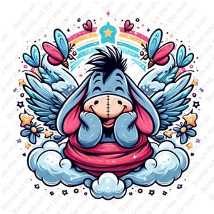 Eeyore clipart, cute eeyore png, Winnie the pooh png, transparent design, instant download