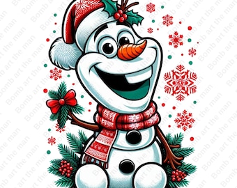 Olaf christmas clipart, Frozen olaf png, frozen character png, christmas clipart, instant download