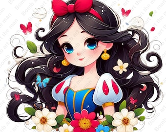 白雪姫のかわいいクリップアート、赤ちゃん幼児プリンセスpng、白雪姫