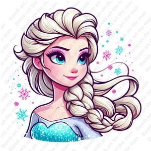 princess elsa clipart, frozen princess clipart, elsa png, frozen png, instant download