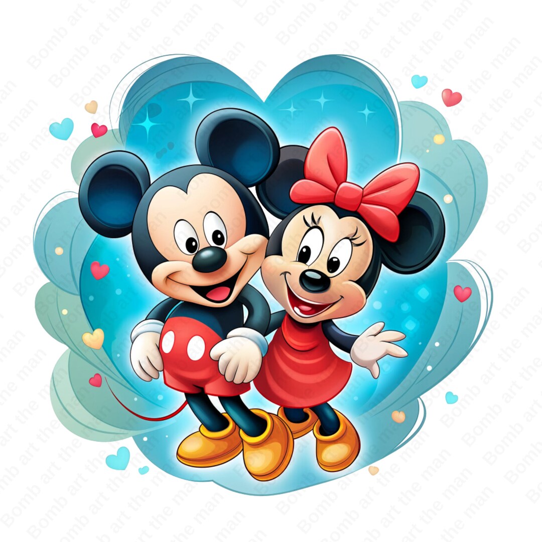 Mickey Mouse y Minnie Mouse clipart, Mickey Family png, Mickey Love png ...