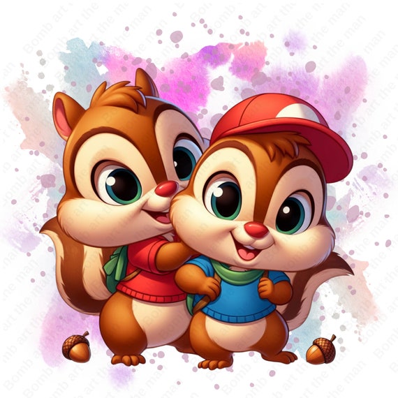 チップとデールのPNG、チップとデールのクリップアート、かわいい漫画