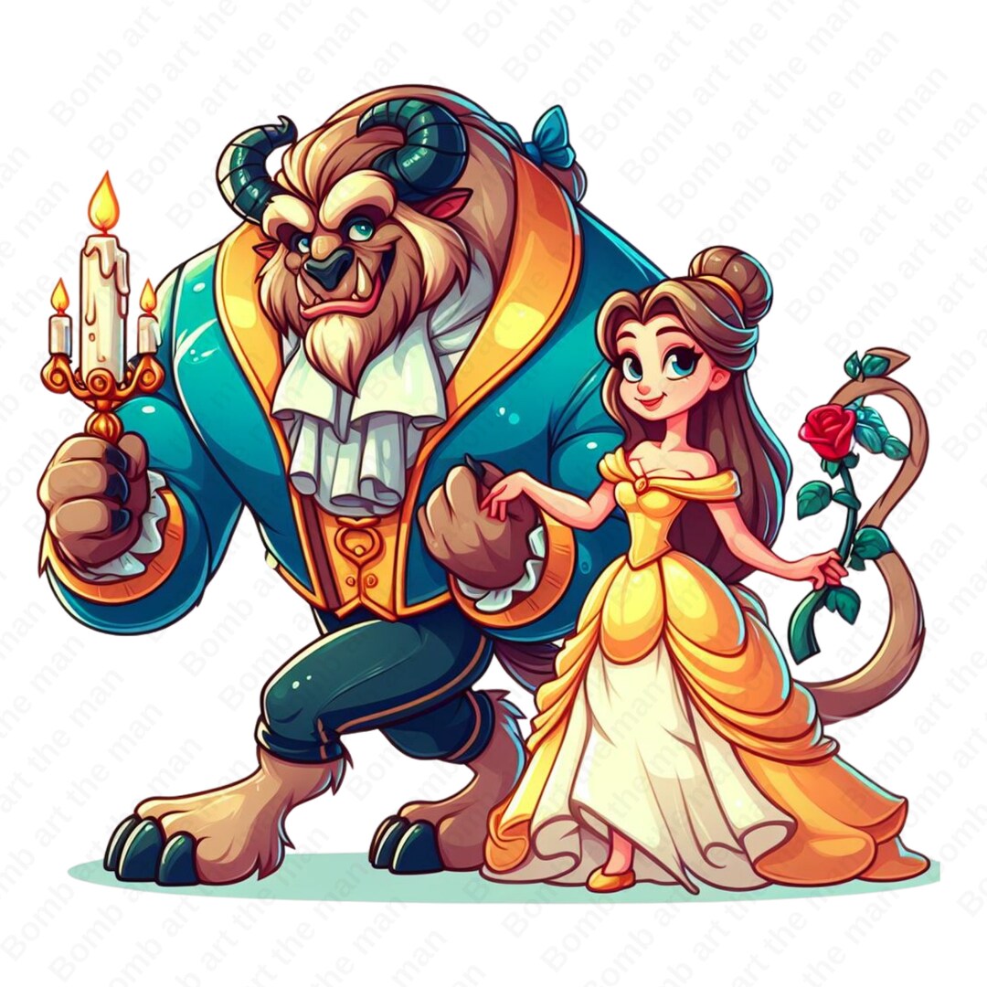 Beauty and the Beast Cute Clipart, Princess Belle Png, Princess Clipart ...