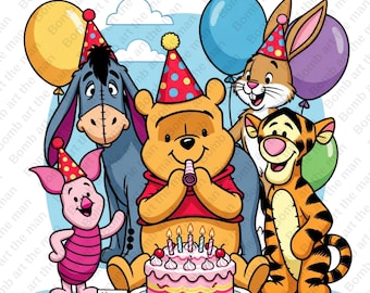くまのプーさんの誕生日クリップアート、くまのプーさんのpng