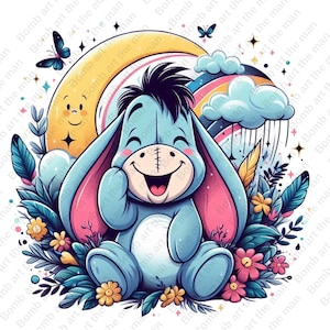 Eeyore clipart, cute eeyore png, Winnie the pooh png, transparent design, instant download