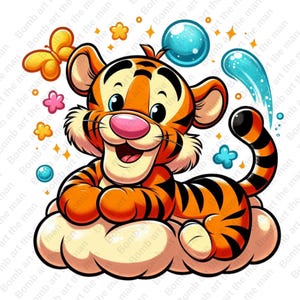 Tigger clipart, Cute Tigger png, Winnie the pooh png, transparent design, instant download