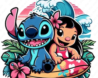 Lilo et Stitch clipart, png mignon point, conception transparente, téléchargement immédiat