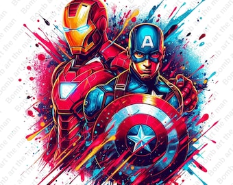 マーベルワールド、スパイダーマン、アイアンマン、キャプテン