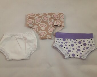 3 Yellow Panties Bloomers fits 18/" American Girl Doll Clothes Underwear Lot