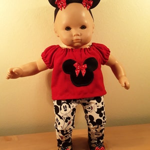 Mickey Mouse Pants and  Top for Bitty Baby Headband Vacation Time for baby