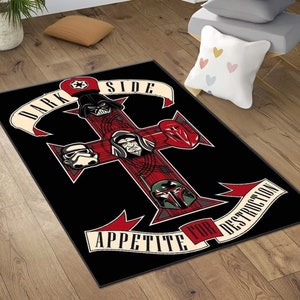 Alfombra de Darth Wader, alfombra de pinball de Star Wars, alfombra de pinball, decoración de habitaciones, alfombra de cartas de póquer, decoración de sala de juegos de sótano o cueva de hombre genial, impresión de tarjetas de jugador