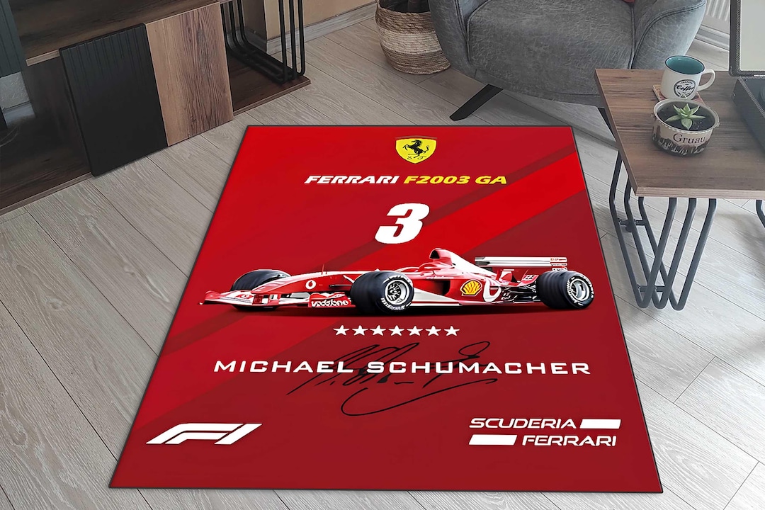 Ferrari F2003 GA Rug: Formula 1 Racing Decor, F1 Decor - Etsy