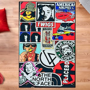 Skateboard Rug,star wars coffee,Skate board,Gift Him,Gift Skateboard,Skateboard Pattern,Living room Rug,Boys room,skateboarder gift,gift rug