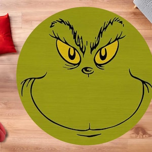 Merry Grinchmas Rug - Grinch Home Decor - Grinch Rug - Funny Holiday Rug - Holiday Decor - Grinch Decoration-Holiday Rug-Marry Christmas Rug