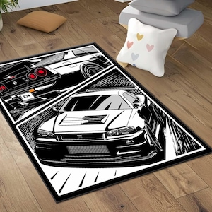 JDM Car Rug,Jdm Car Gift,JDM Rug,Street Racing Car Rug,JDM Car Lover Rug,Racing Car Themed Rug,Man Cave Jdm Decor,Jdm Gift rug,Jdm decor,rug