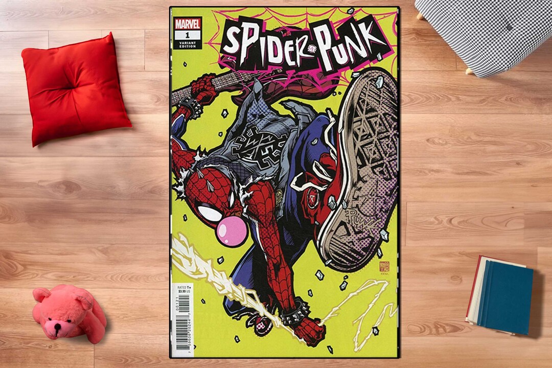 Punk Rugs Spider Punk Rug, Spiderman Rug, Spiderman Room Decor, Spiderman Decor ...