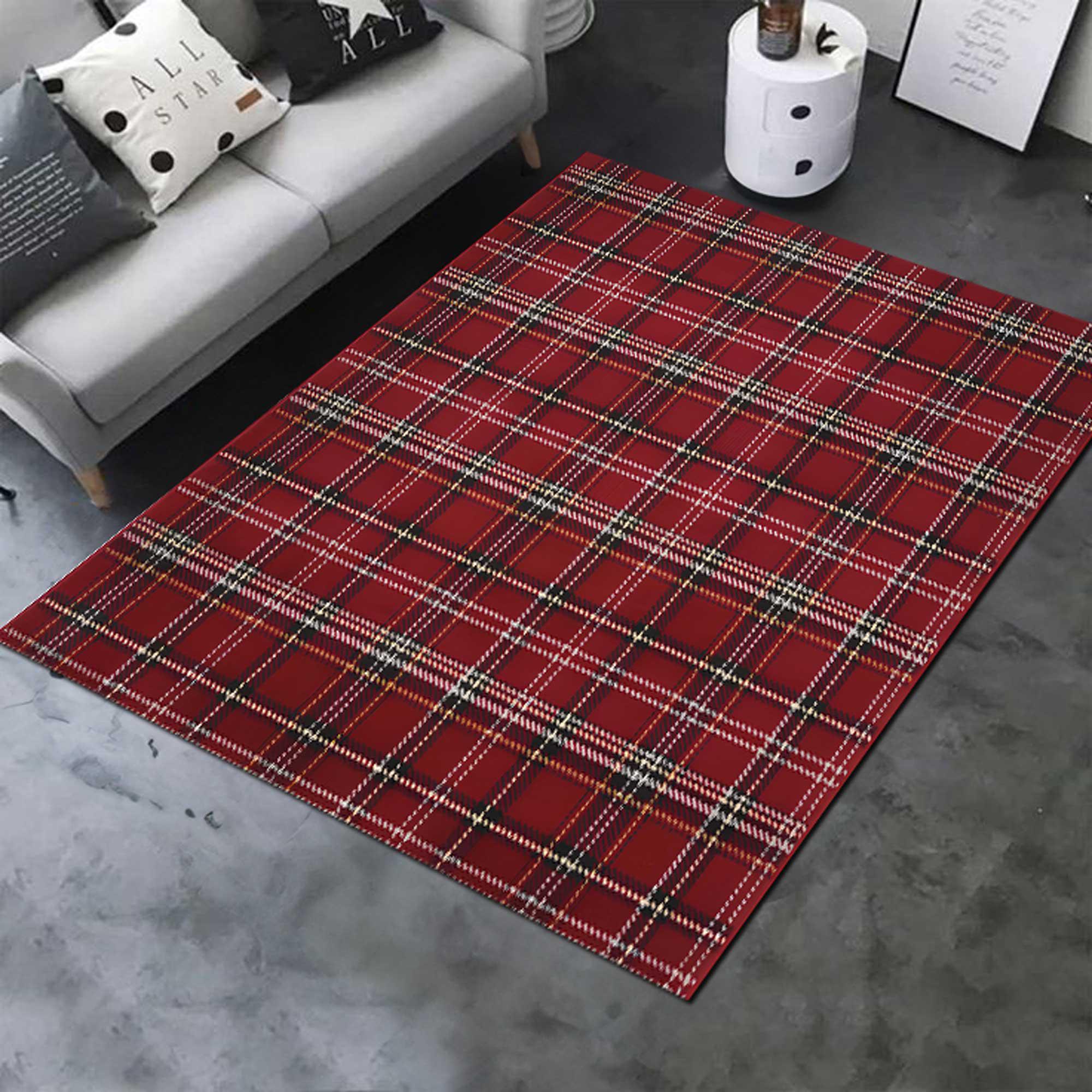 Produktbild von Milano9120 Rot Wohnzimmer Schlafzimmer Teppich Geometrisches Kreis