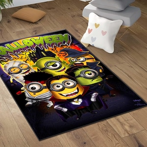 Halloween Rug, Happy Halloween rug,Pumpkin Rug,Trick or treat rug, Halloween Decor, Non-Slip Rug, Halloween Carpet,Machine Washable Rug,Gift