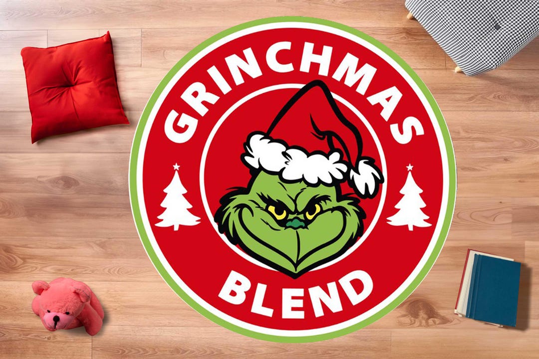 Grinch Fur Rug Grinchmas Blend Rug - Grinch Home Decor - Grinch Rug - Funny Holiday ...